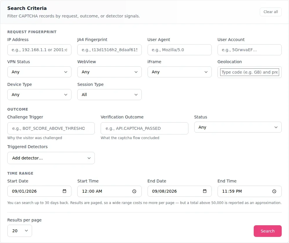 prosopo audit page
